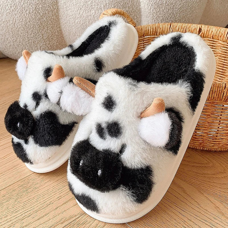 Adult Novelty Cow Indoor Slippers