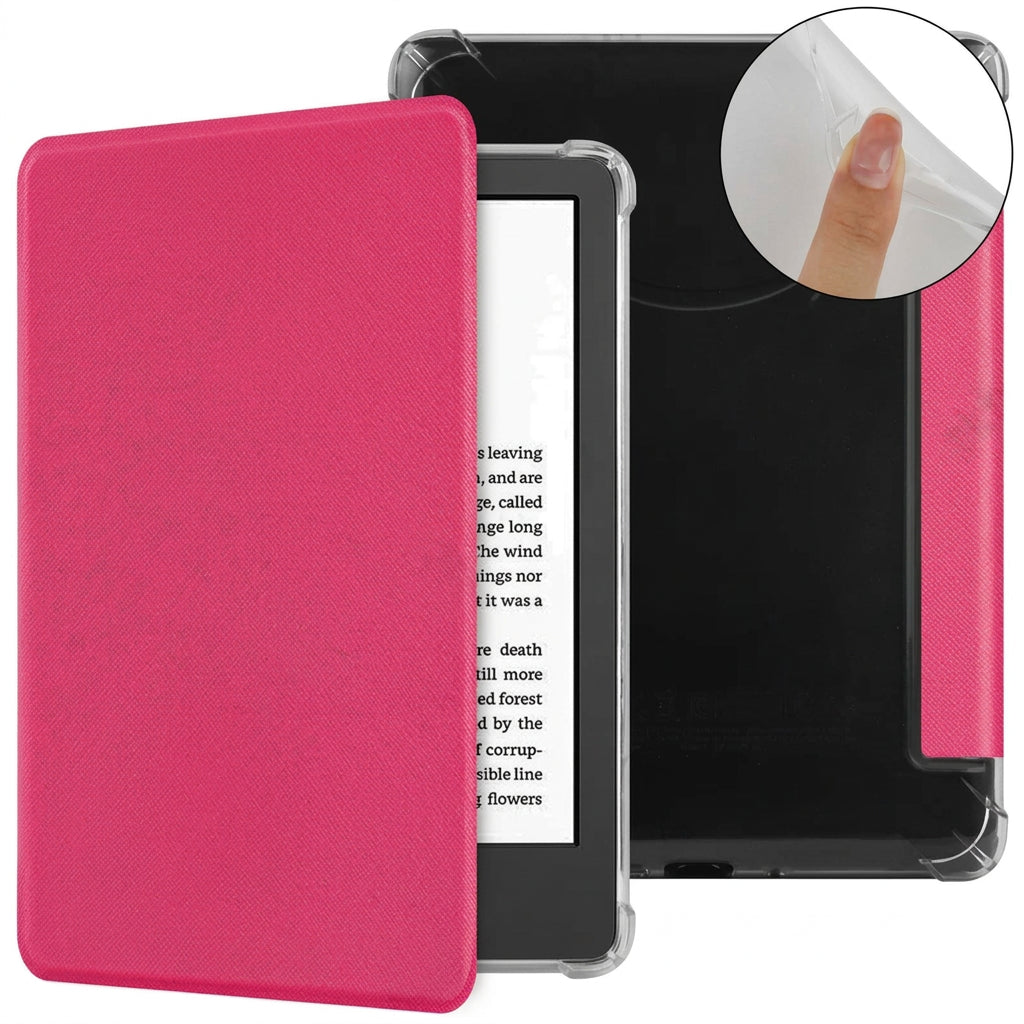 Kindle folio case in bright pink.