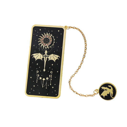 Metal Hanging Bookmark of Fourth Wing Dragons