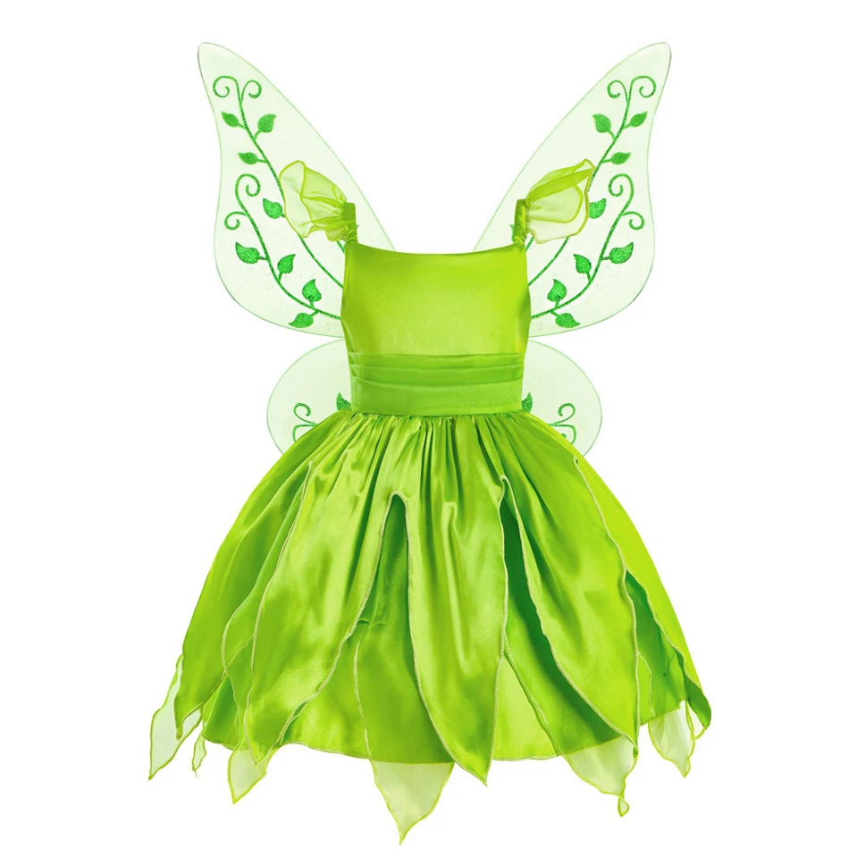Kids Costume of Green Fairy Princess like Tinkerbell