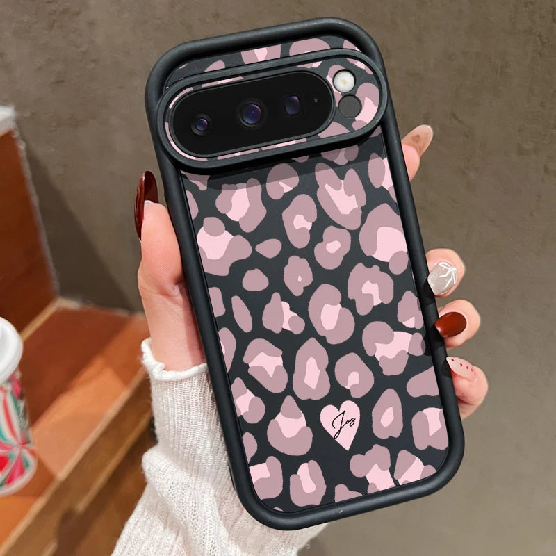 Black and pink leopard print Google Pixel case