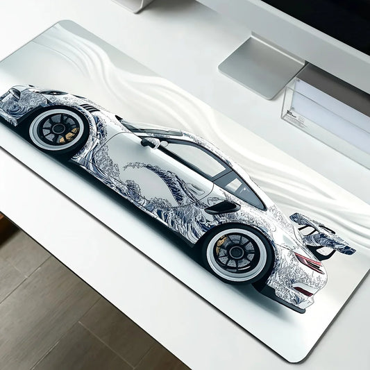 Sports Car Large Computer Desk Mat
