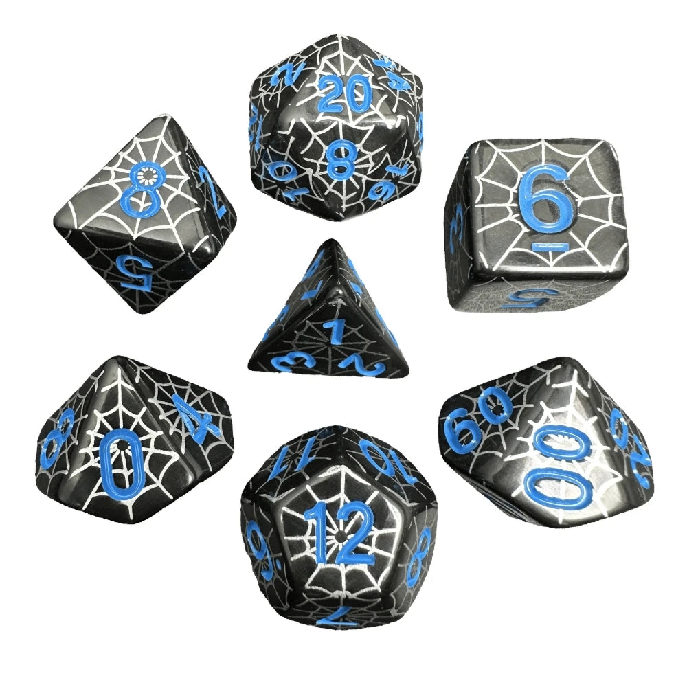 Spiderweb 7 Piece DND Dice Set