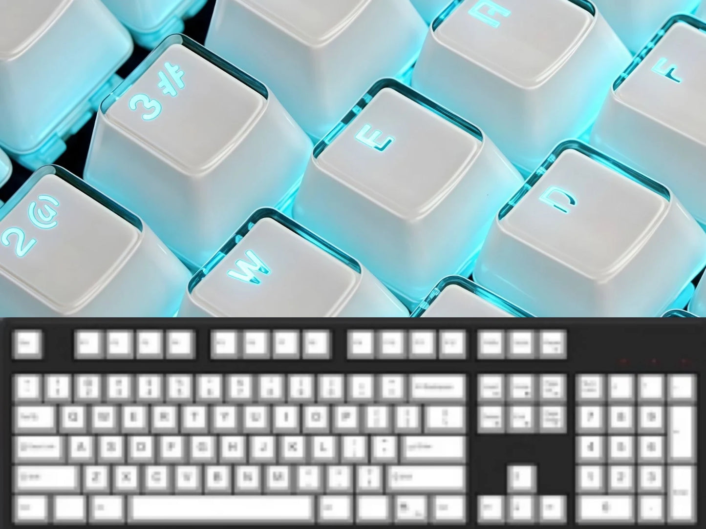 Jelly Crystal Keycaps 136 Keys for Mechanical Keyboard