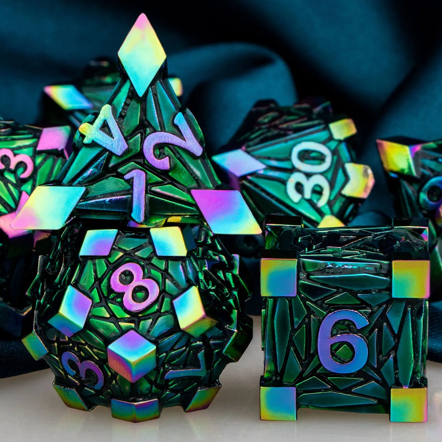 Fancy Metal DnD Dice Set