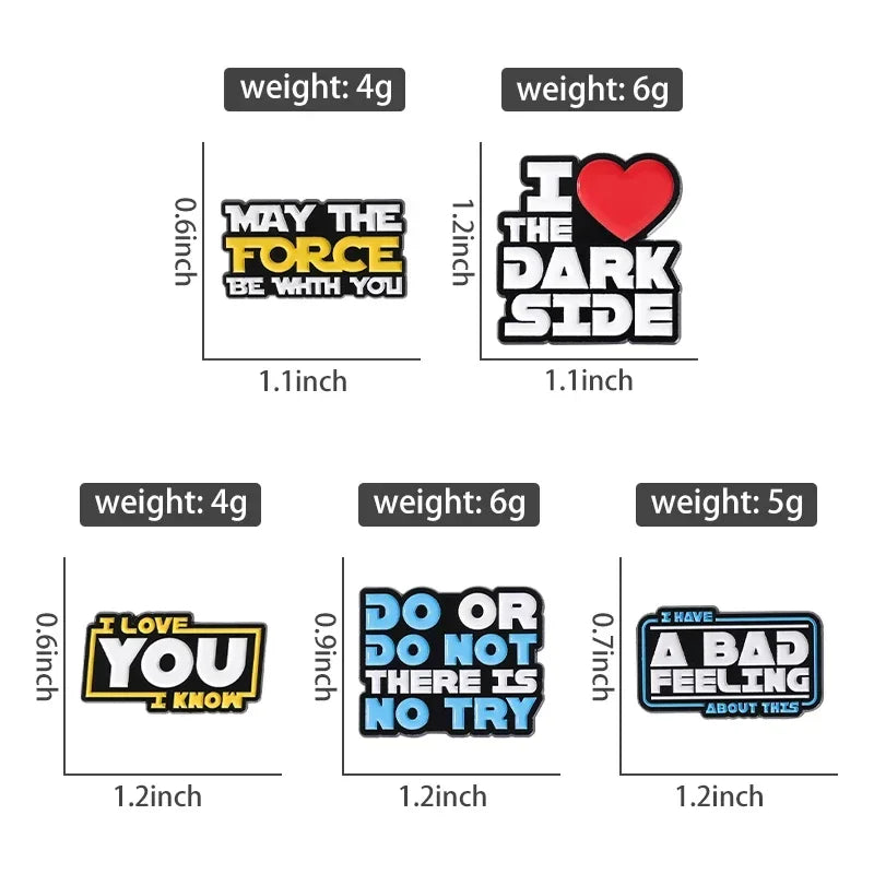 Funny Star Wars Themed Badges