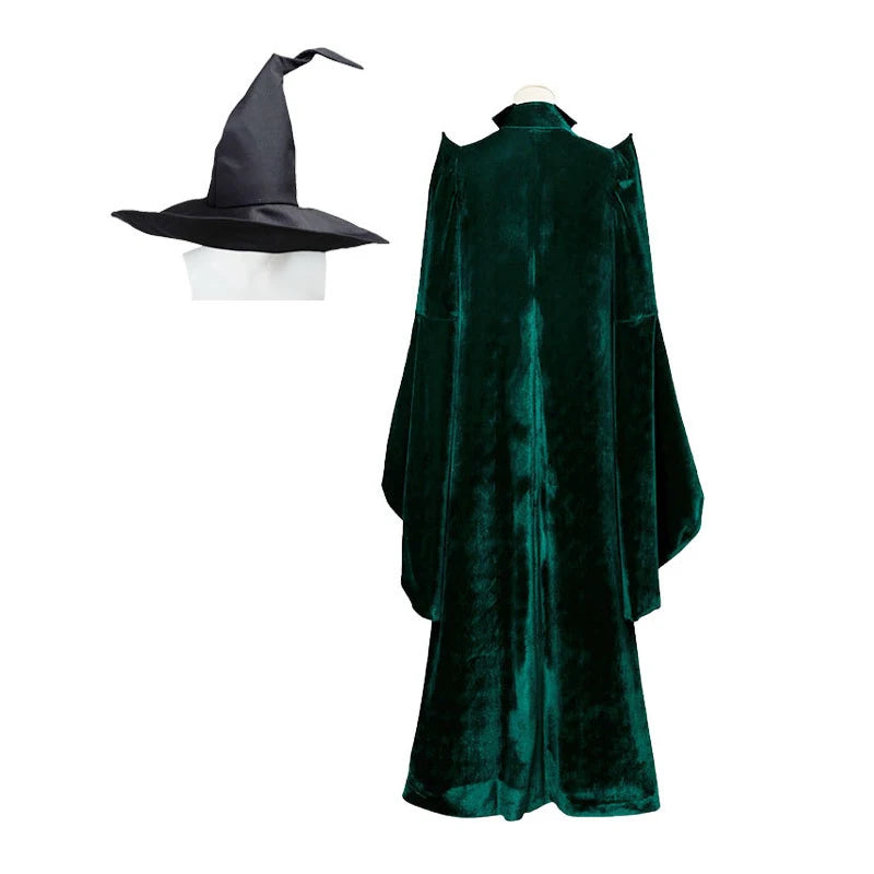 Velvet Witch Cloak & Hat Costume for Adults