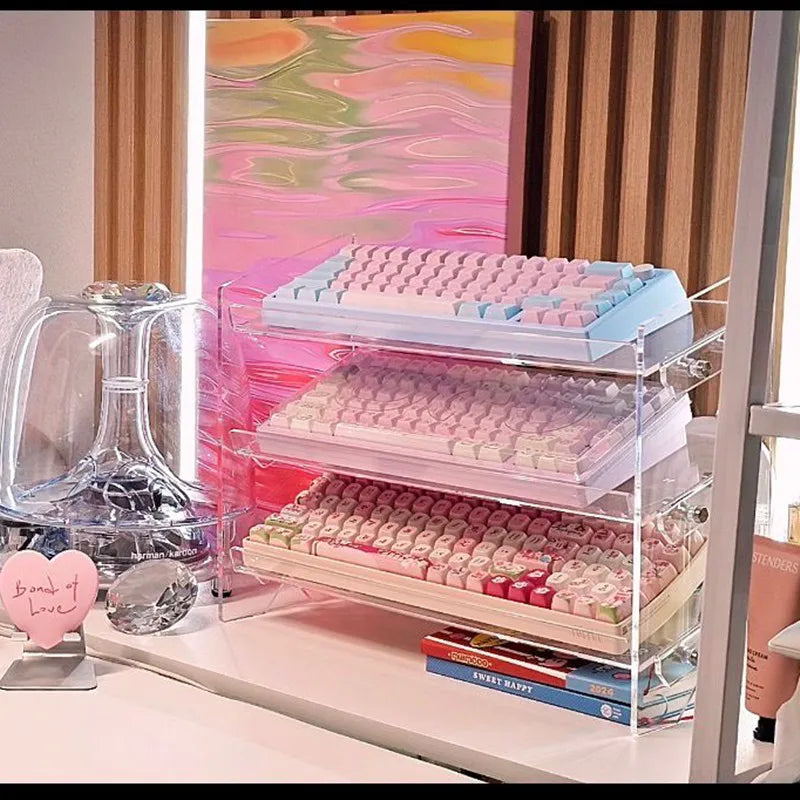 Transparent Acrylic Keyboard Display Stand