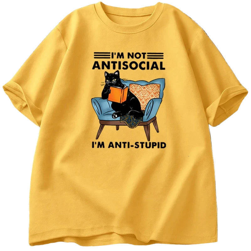 I'm Not Antisocial Funny Graphic Men's Tee
