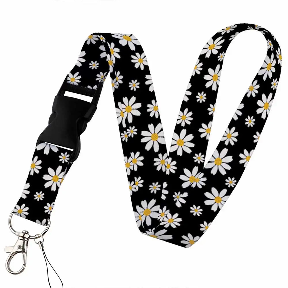 Beautiful Floral Work or School Lanyards