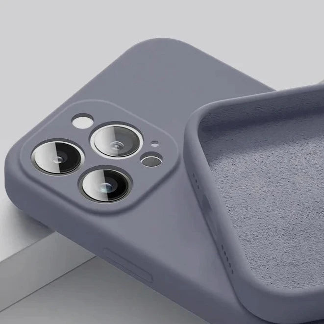 Soft Silicone Shockproof iPhone Case - Cloud Blue