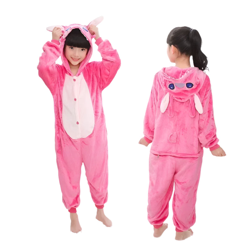 Kids Onesie Pajama Romper of Alien Stitch