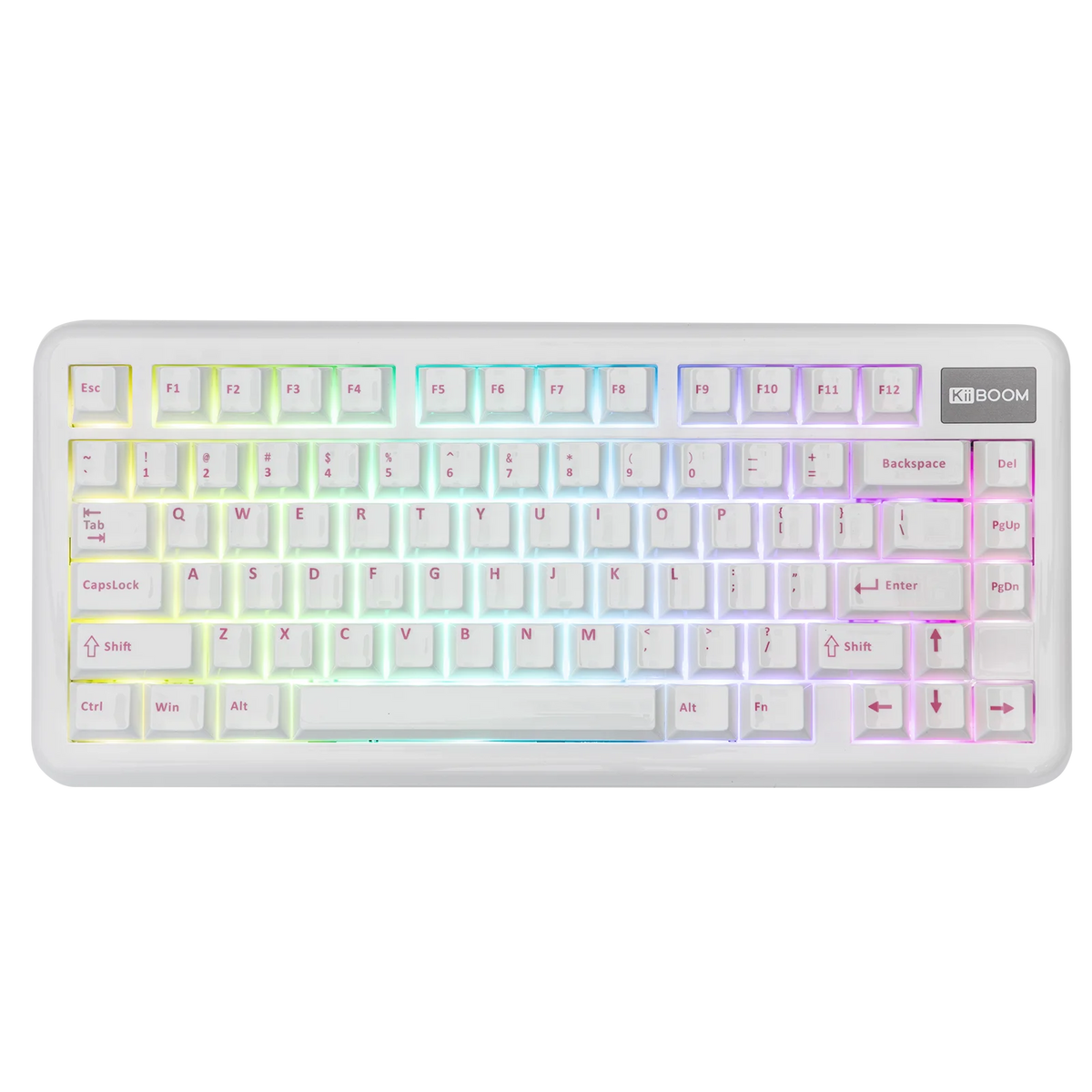 KiiBOOM Phantom81 Lite white mechanical keyboard with RGB backlighting
