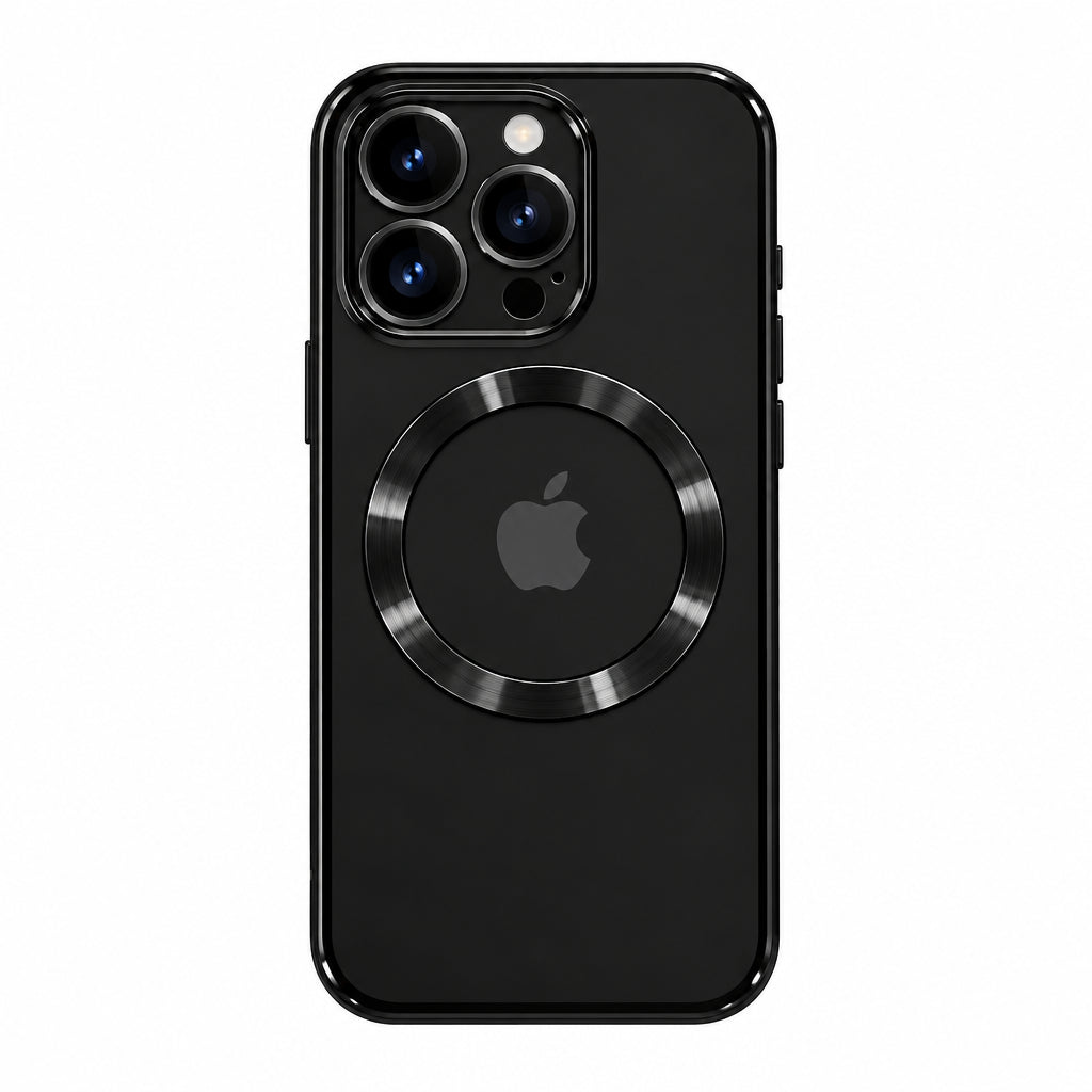 Solid Black metallic iPhone case