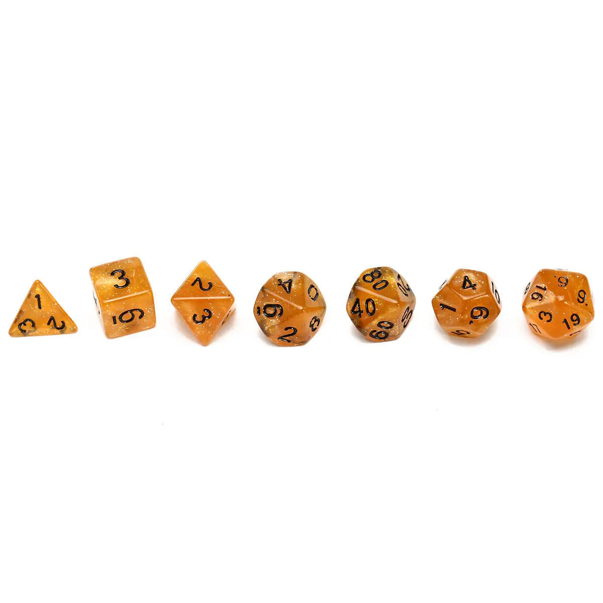 Colourful 7 Piece Resin Dice Sets