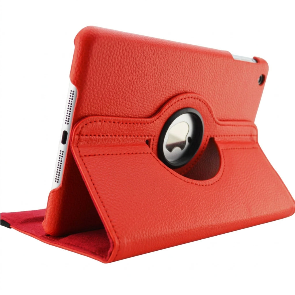 Red rotating iPad folio case