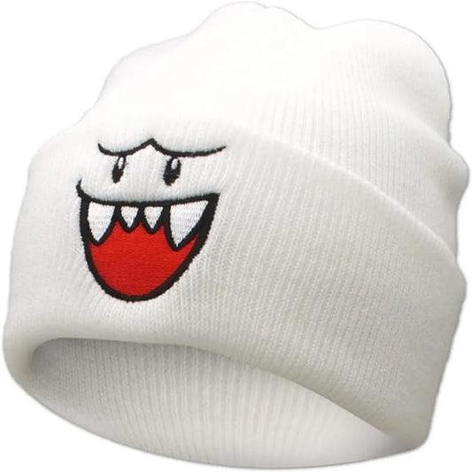 Embroidered Adult Knit Beanie of Super Mario Boo