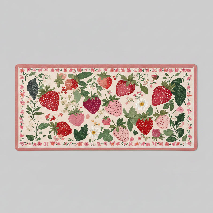 Strawberry Patch Desk Mat