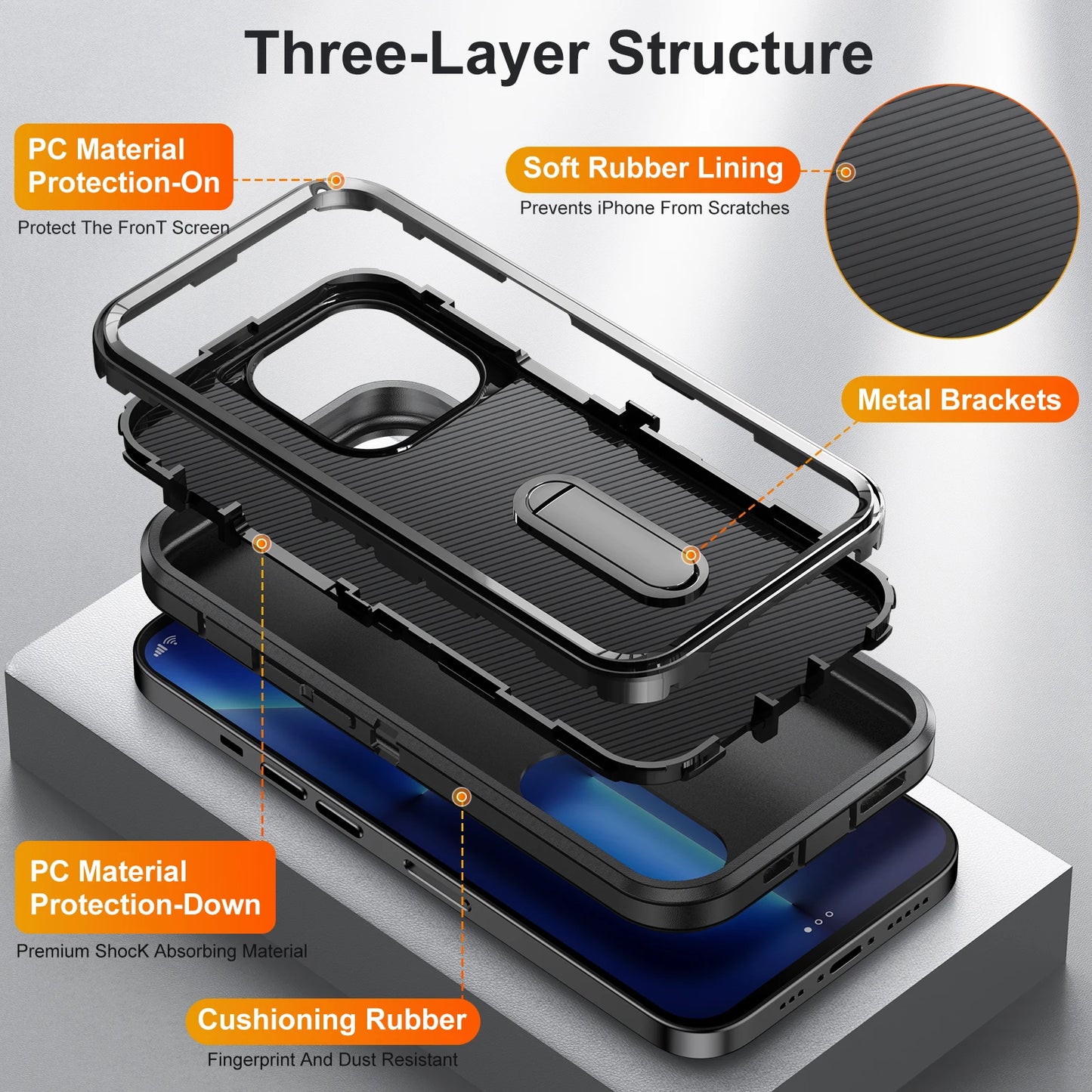 Defend Heavy Armour Shockproof iPhone Case - Cyan