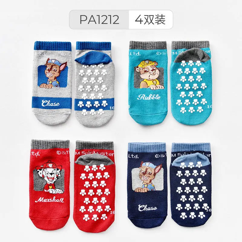 Paw Patrol Kids Anti-Slip Floor Socks (4 pairs)