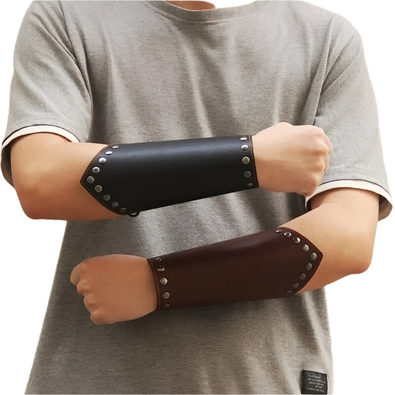 Adult Costume Faux Leather Arm Guards