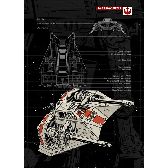 Space Ship Canvas Wall Art Prints of Star Wars Machines