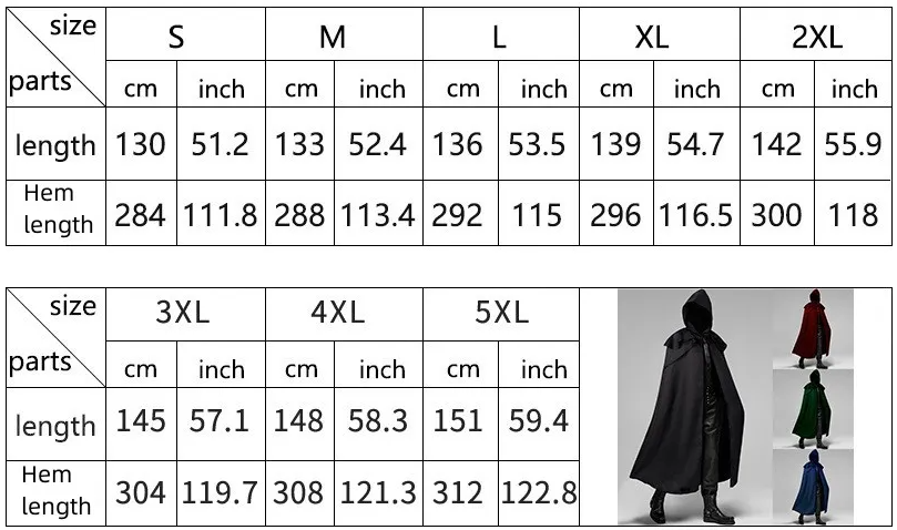 Medieval Assassin Costume Cloak