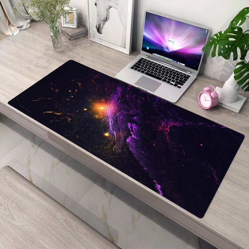 Galaxy Stars and Planets Non-Slip Computer Mat