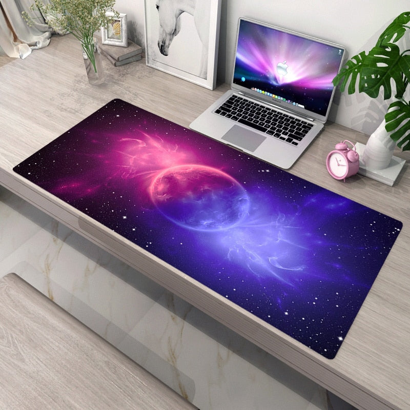 Galaxy Stars and Planets Non-Slip Computer Mat