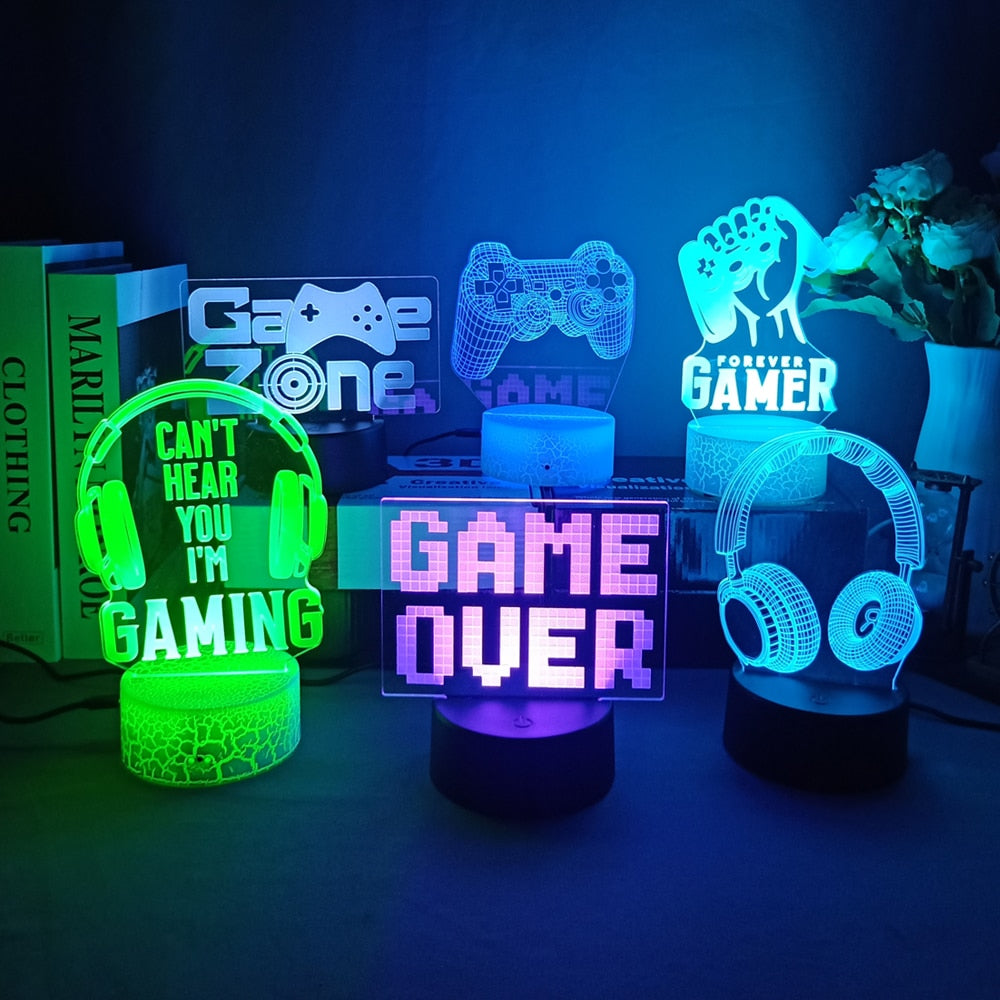 3D Neon Gamer Lights