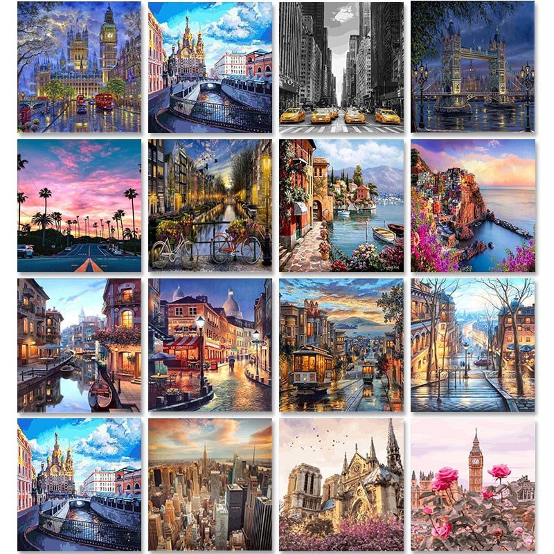 Beautiful Landscape Paint By Numbers Kit (Framed)