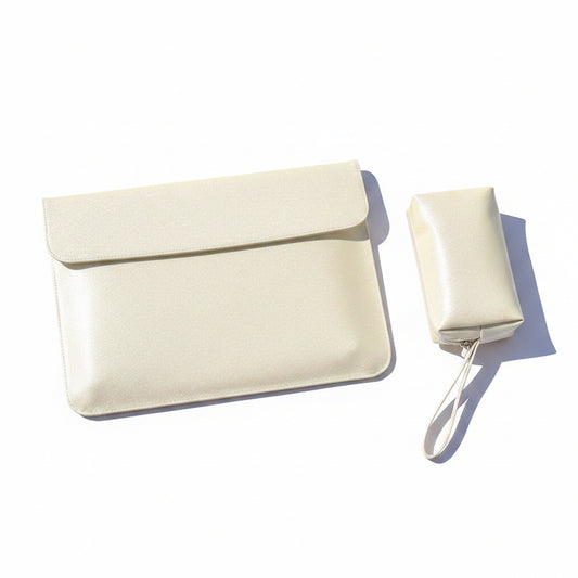 Champagne Gold Sparkle City laptop sleeve and bag