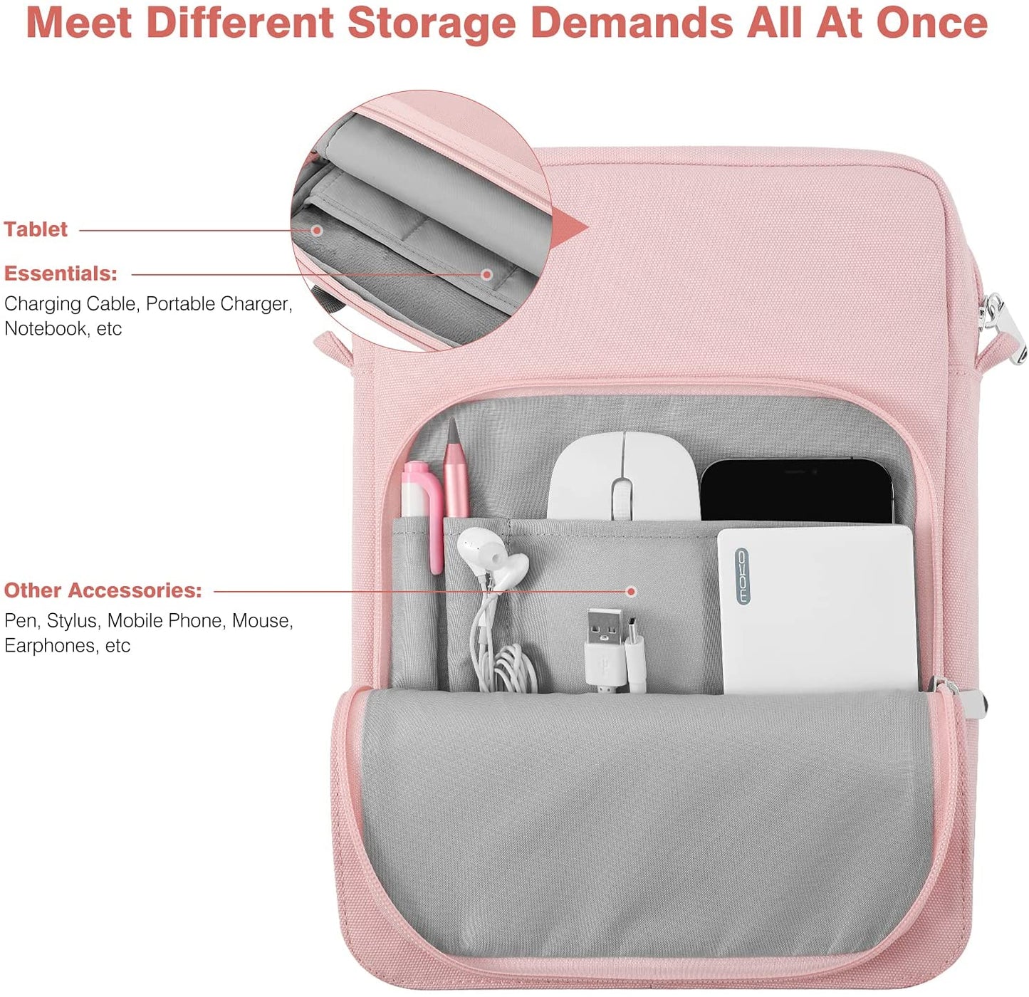 Upright Laptop & Tablet Shoulder Bag