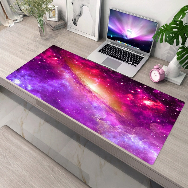 Galaxy Stars and Planets Non-Slip Computer Mat