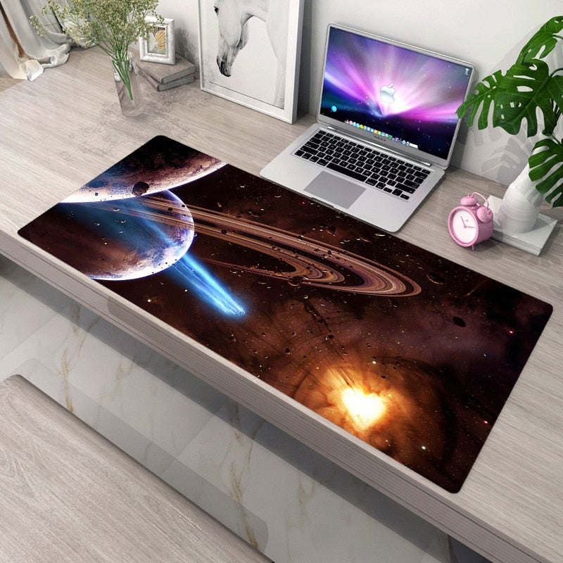 Galaxy Stars and Planets Non-Slip Computer Mat