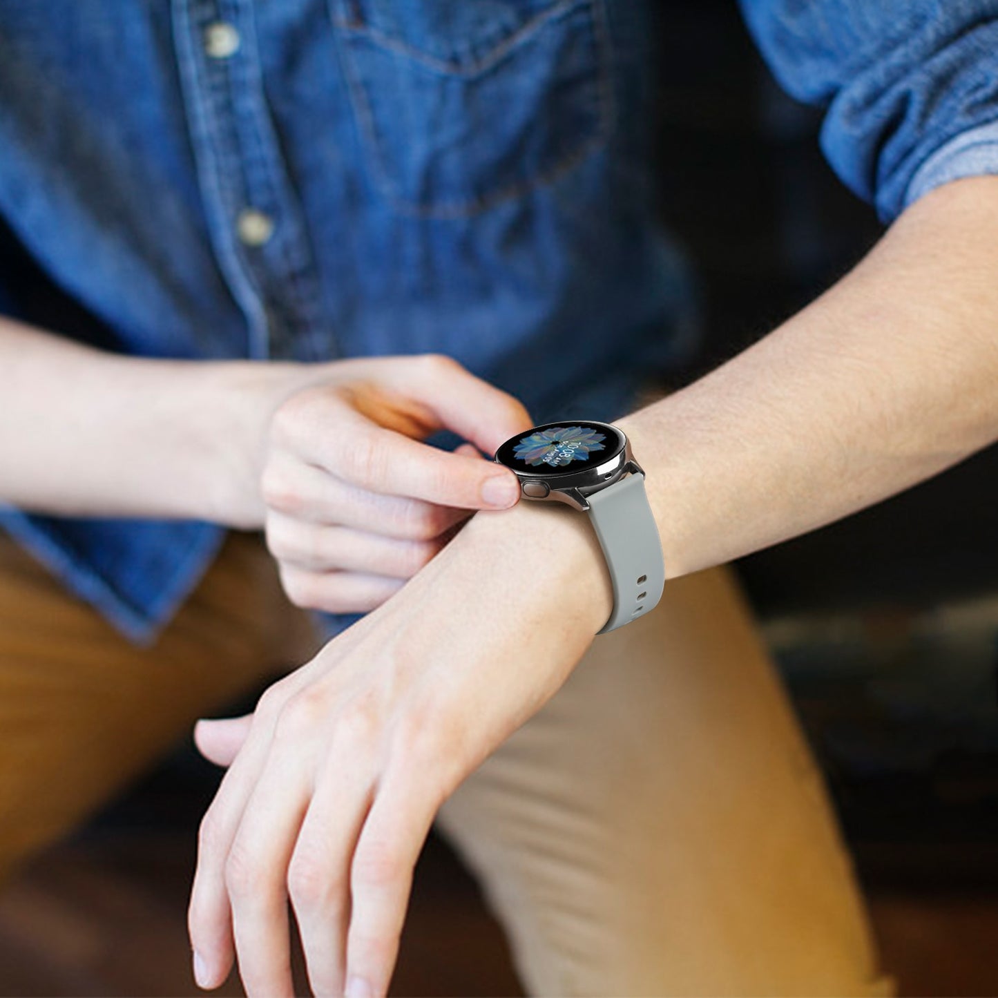 Smart Watch 20mm Silicone Wrist Strap