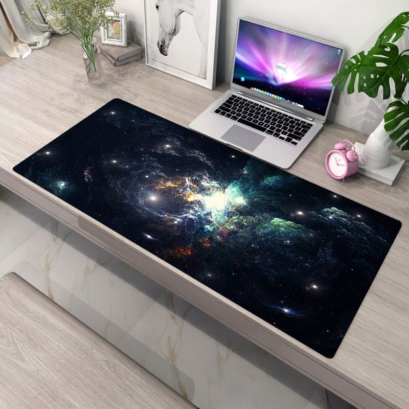 Galaxy Stars and Planets Non-Slip Computer Mat
