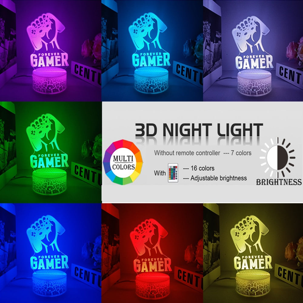 3D Neon Gamer Lights