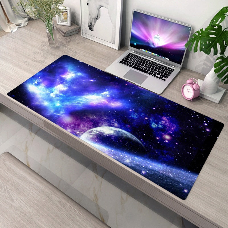 Galaxy Stars and Planets Non-Slip Computer Mat