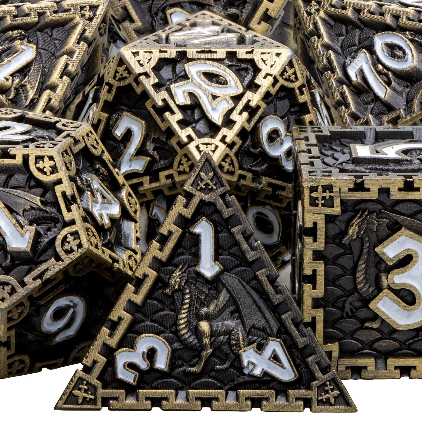 Dragon Metal DnD Dice Set