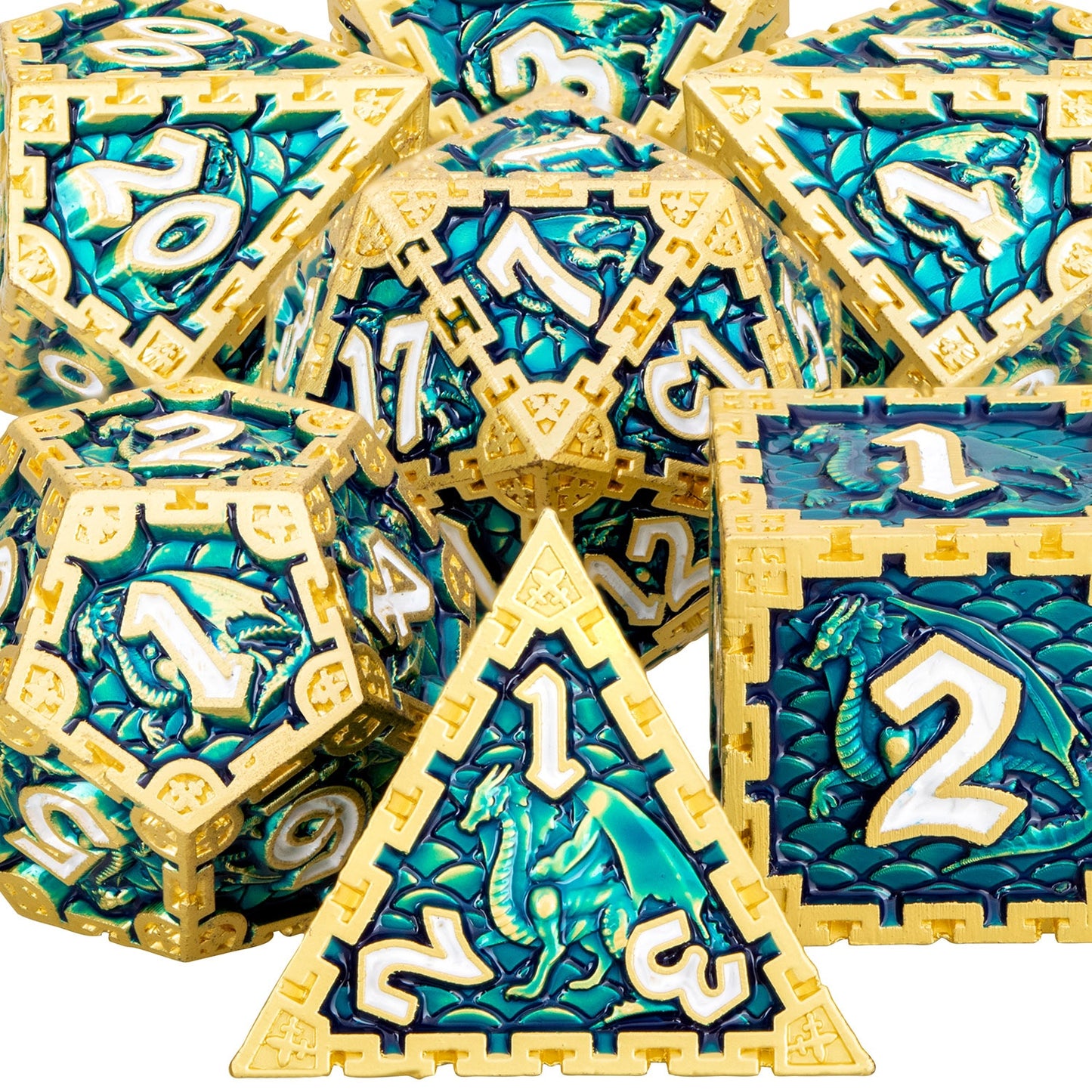 Dragon Metal DnD Dice Set