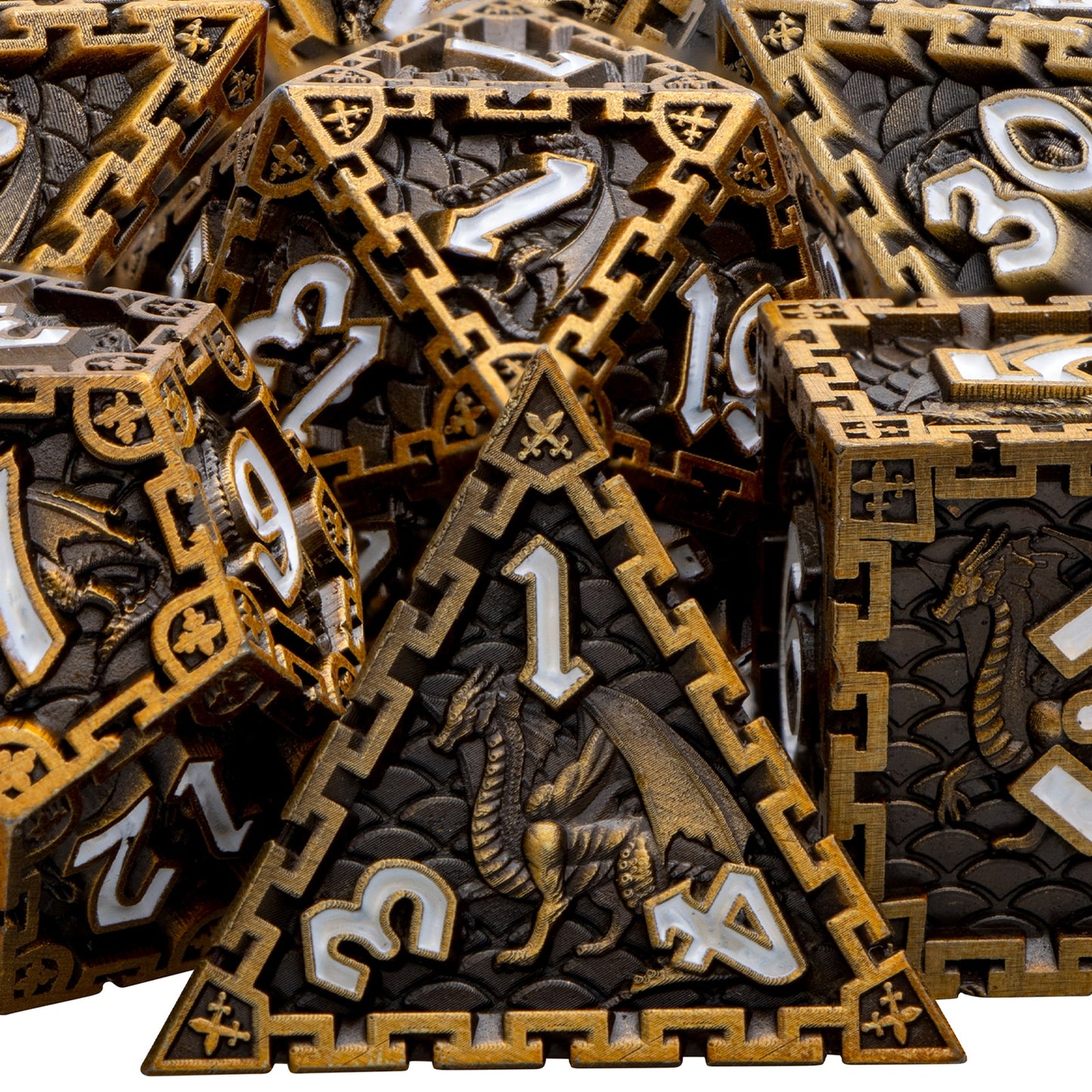 Dragon Metal DnD Dice Set