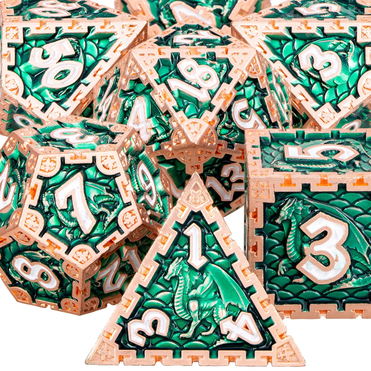 Dragon Metal DnD Dice Set