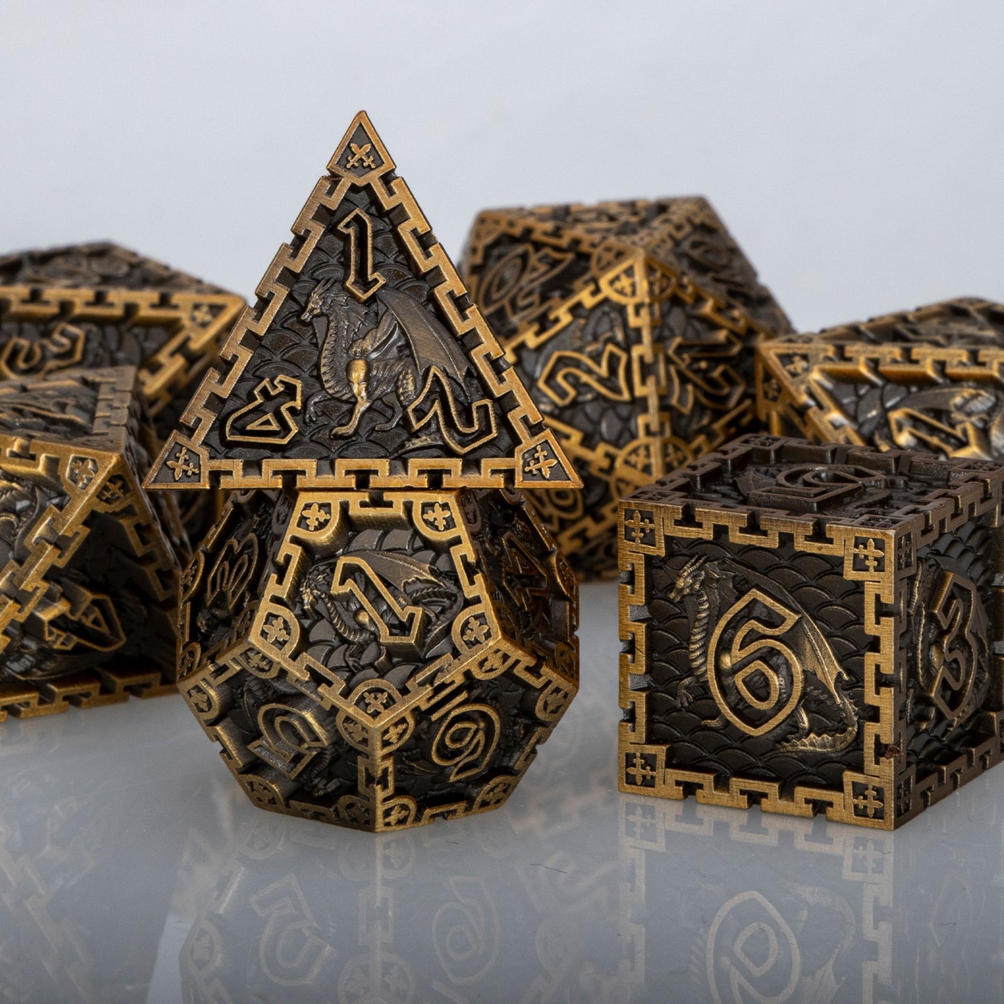 Dragon Metal DnD Dice Set