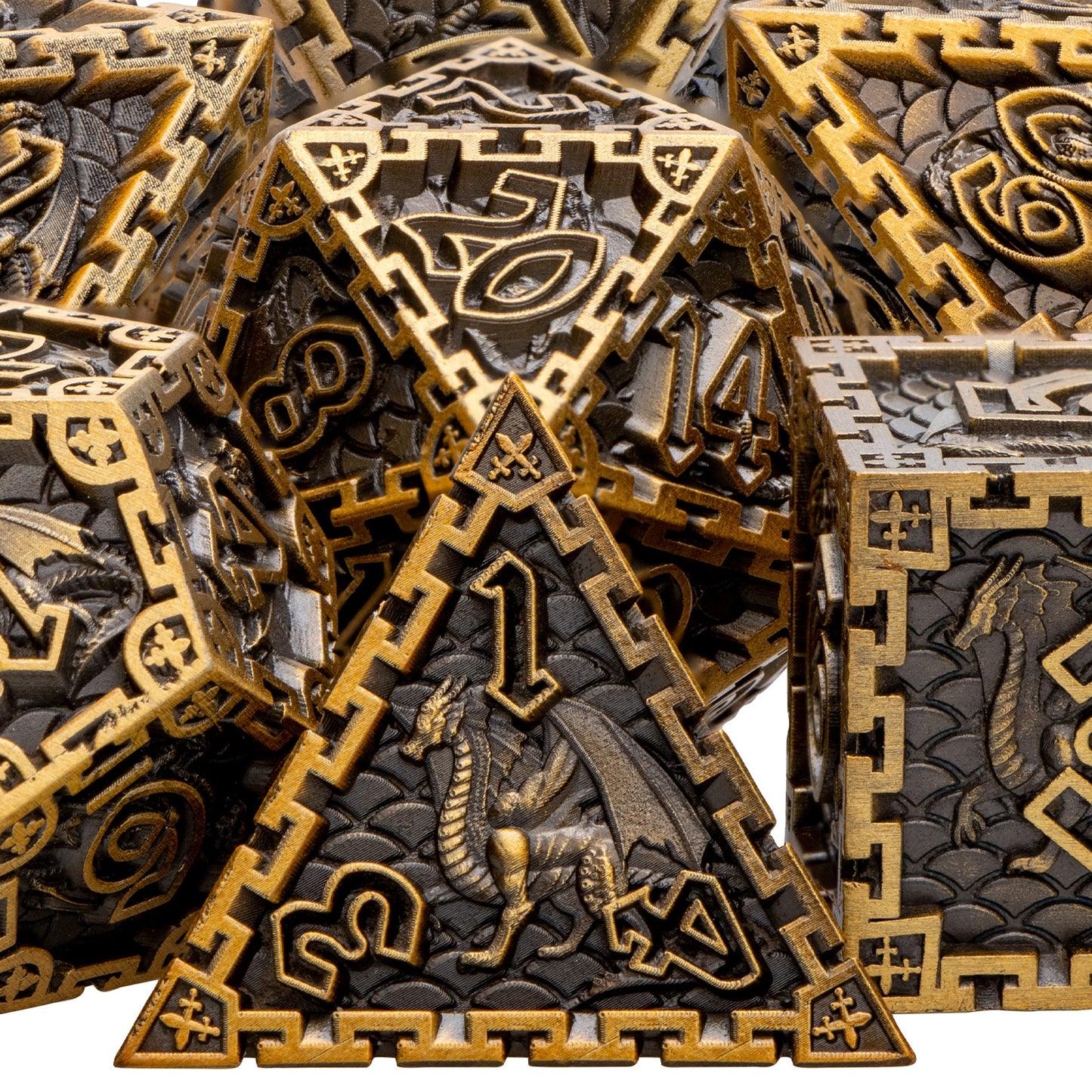 Dragon Metal DnD Dice Set
