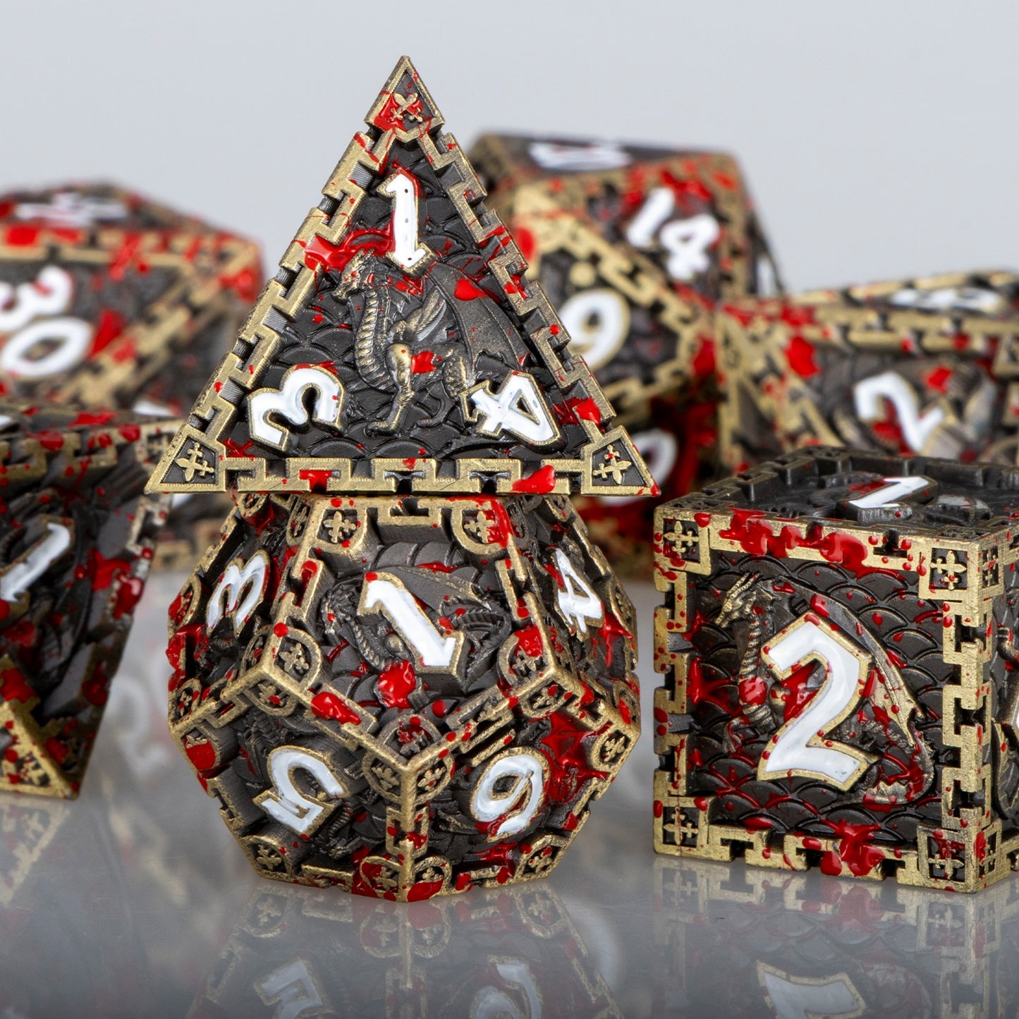 Dragon Metal DnD Dice Set