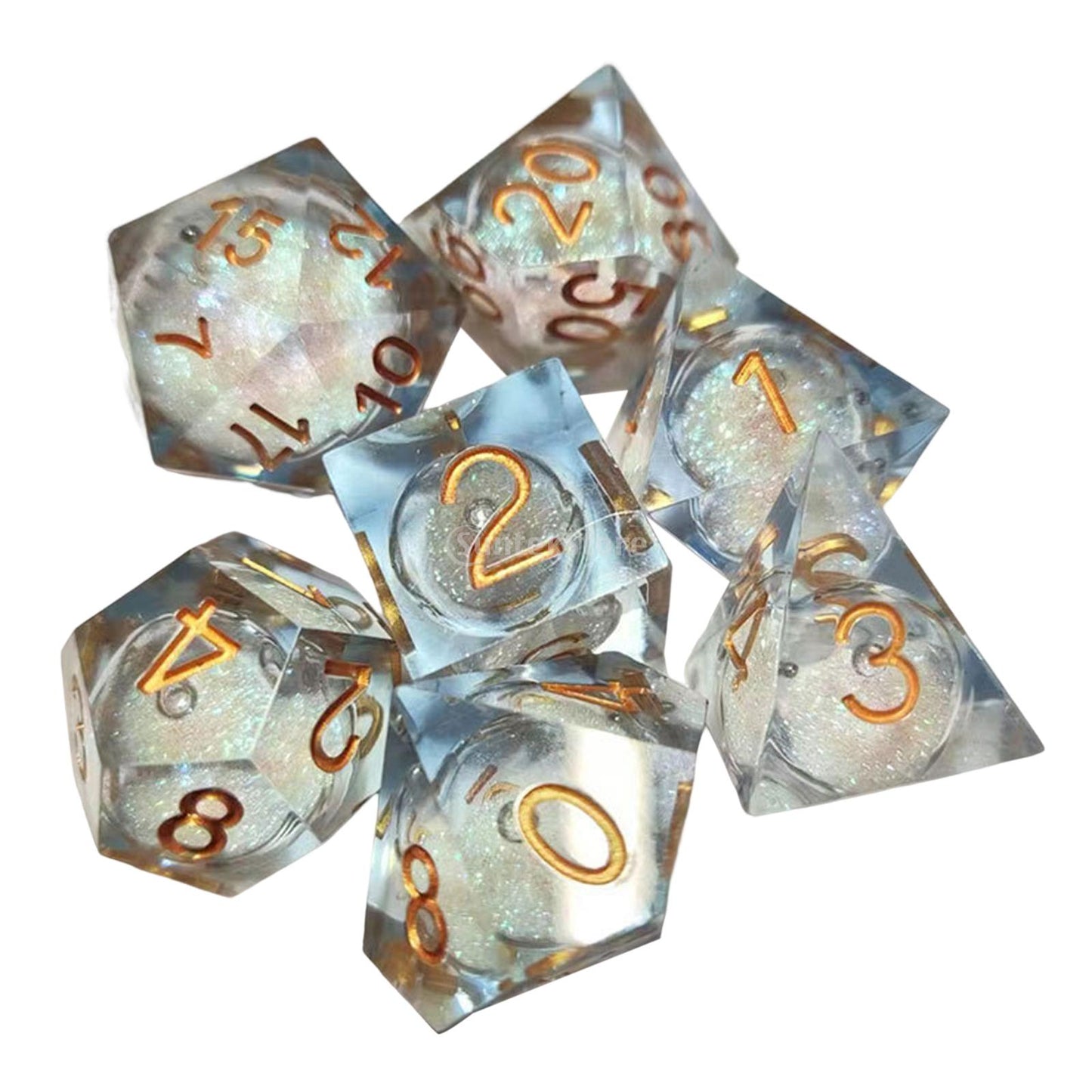 Blood Cloud Resin DnD Dice Set