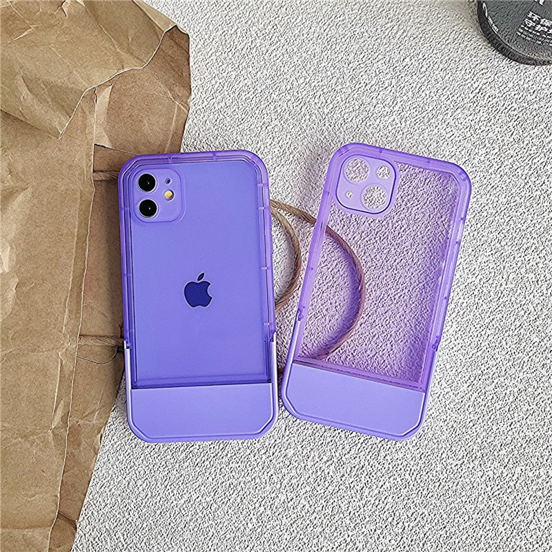Transparent iPhone Case with Built-in Stand