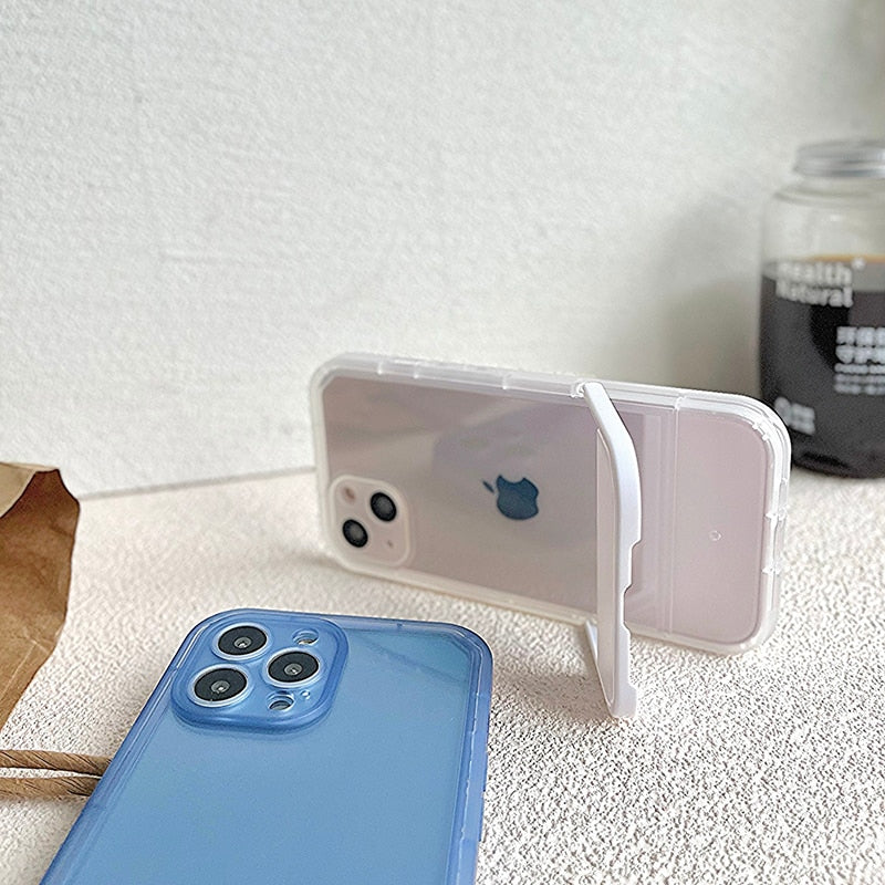 Transparent iPhone Case with Built-in Stand