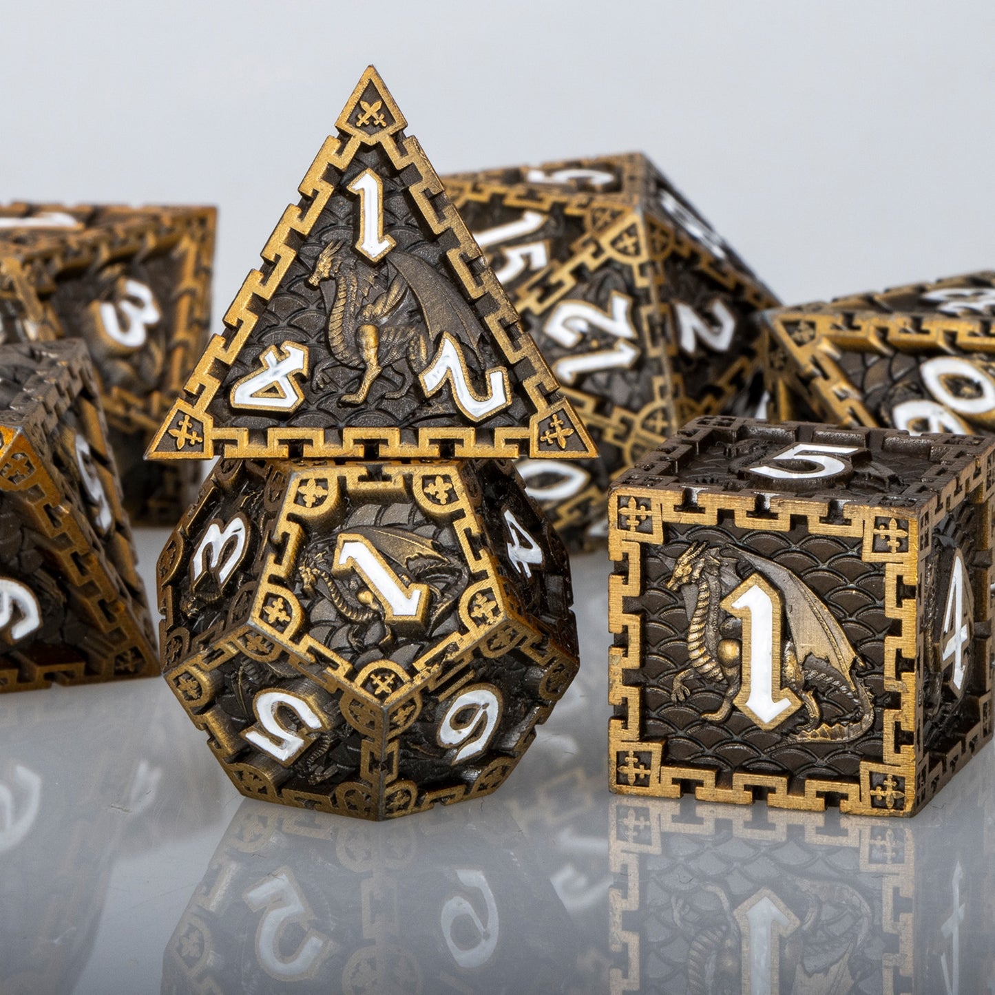 Dragon Metal DnD Dice Set